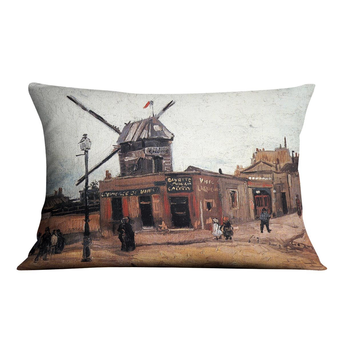 Le Moulin de la Galette 3 by Van Gogh Throw Pillow