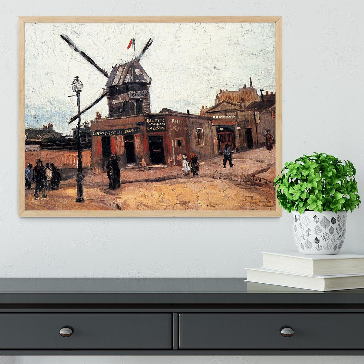 Le Moulin de la Galette 3 by Van Gogh Framed Print - Canvas Art Rocks - 4