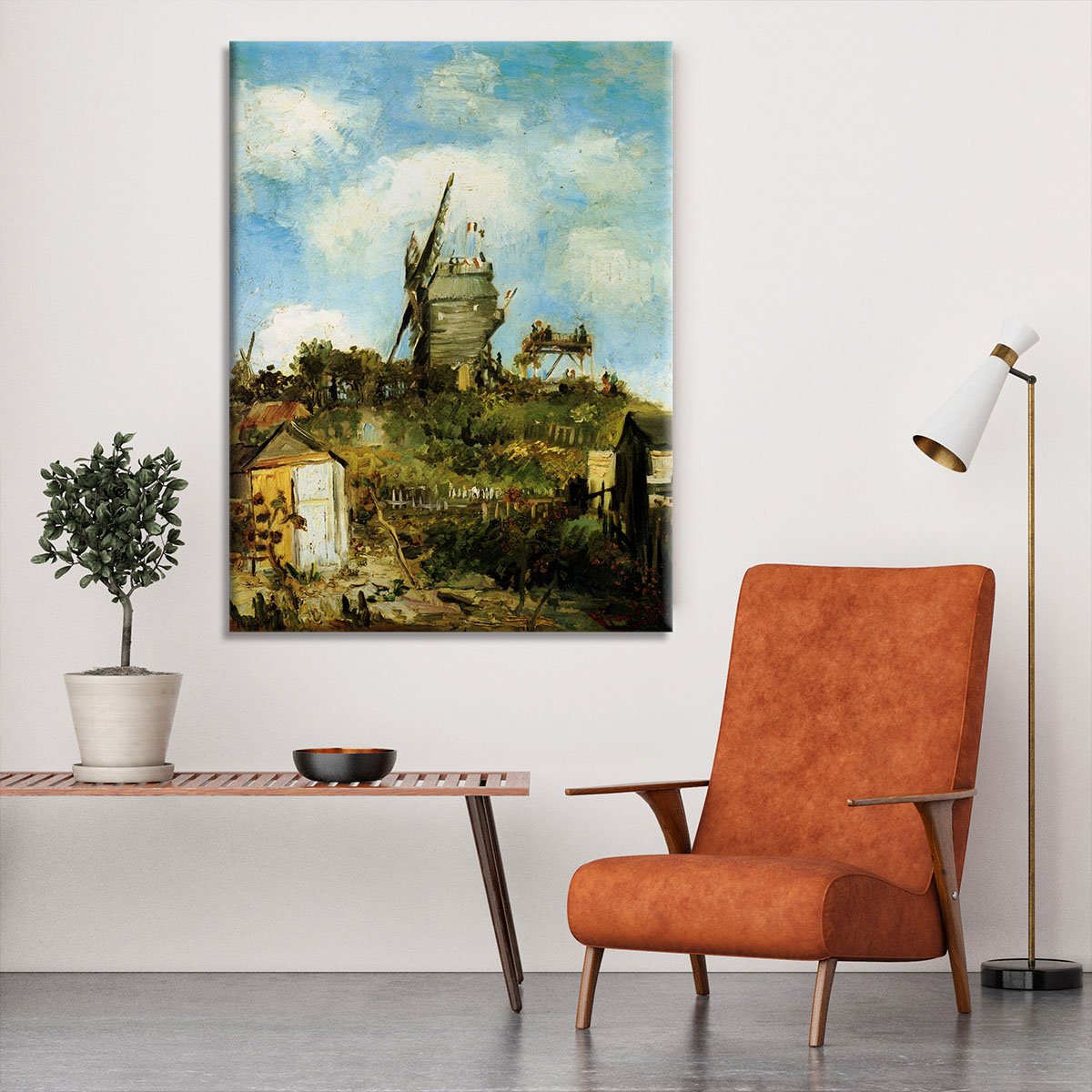 Le Moulin de la Galette by Van Gogh Canvas Print or Poster