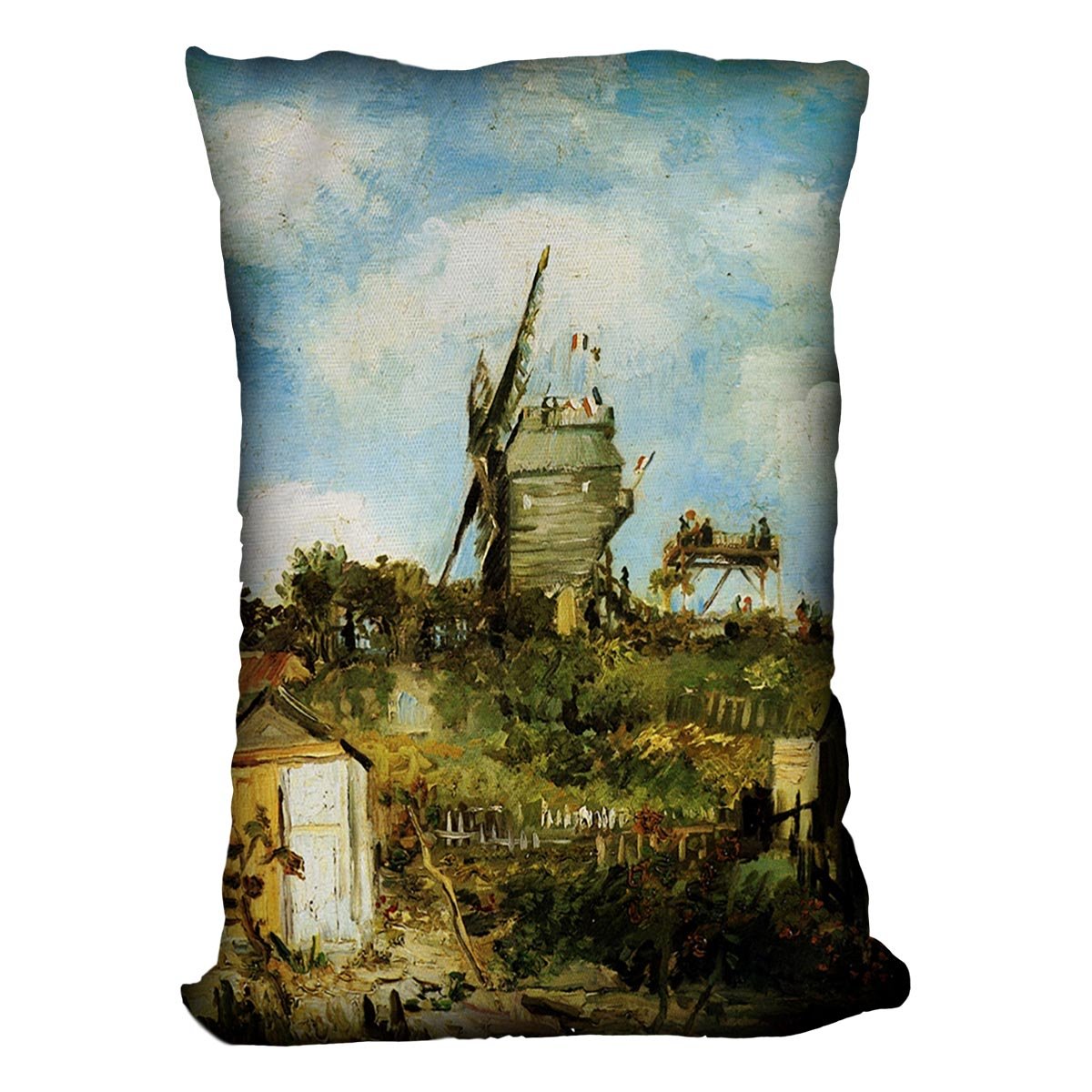 Le Moulin de la Galette by Van Gogh Throw Pillow