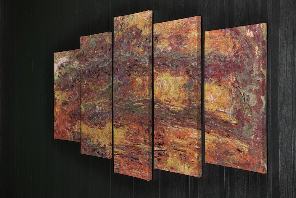 Le Pont Japonais 1922 by Monet 5 Split Panel Canvas - Canvas Art Rocks - 2
