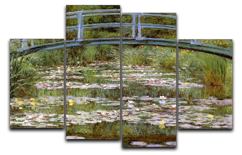 Le Pont Japonais by Monet 4 Split Panel Canvas  - Canvas Art Rocks - 1
