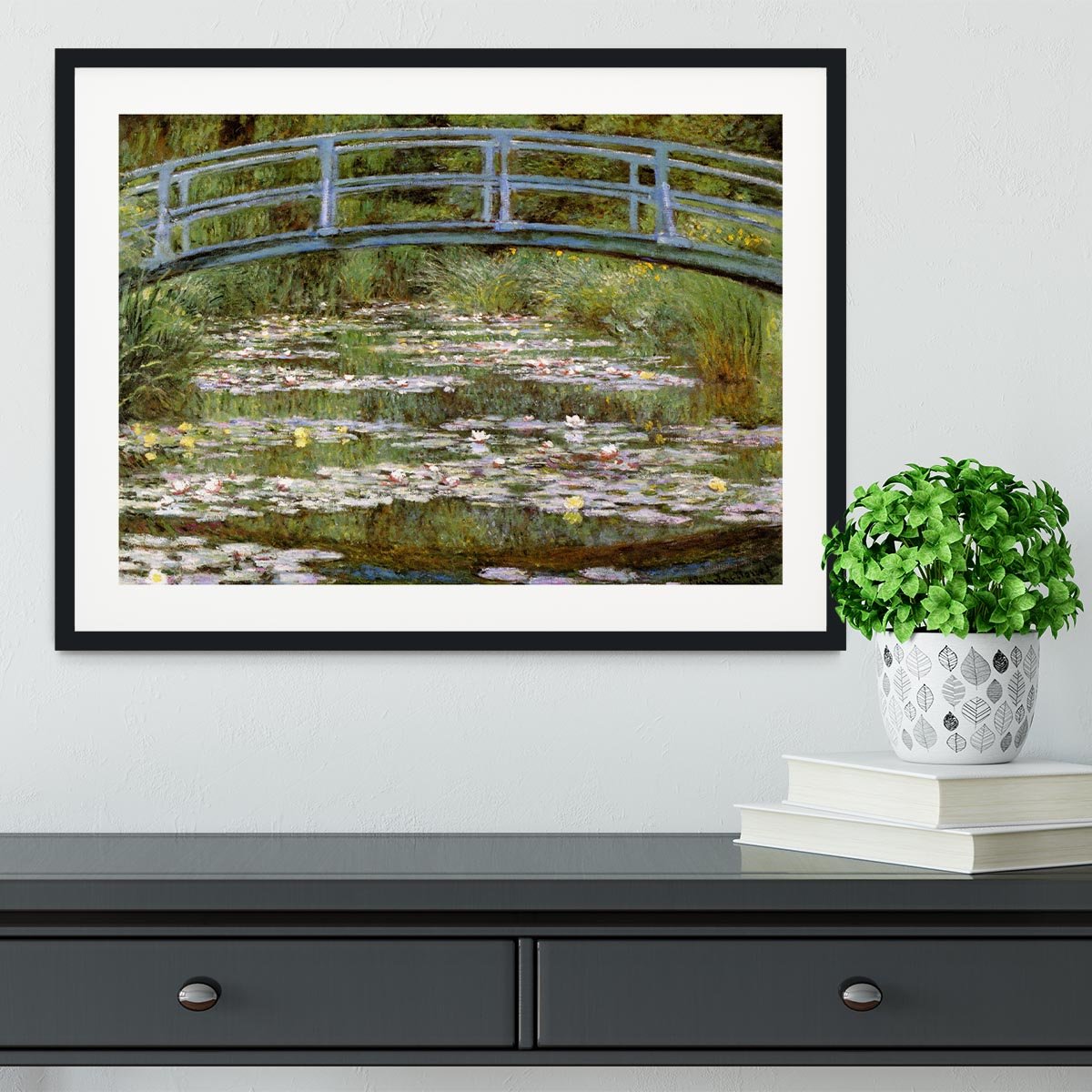 Le Pont Japonais by Monet Framed Print - Canvas Art Rocks - 1
