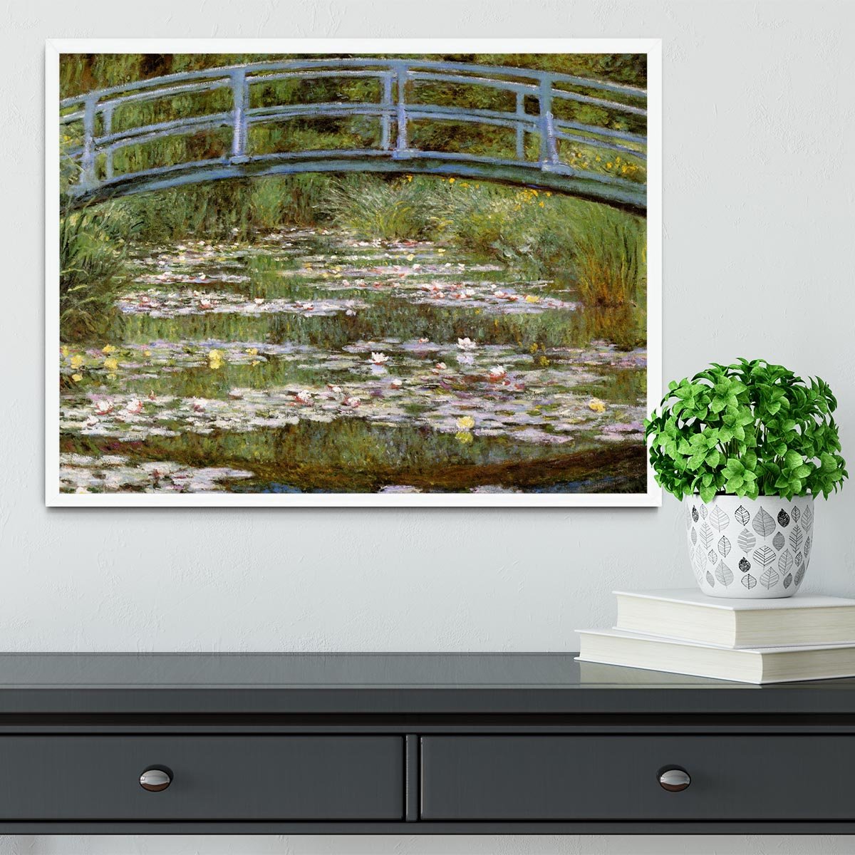 Le Pont Japonais by Monet Framed Print - Canvas Art Rocks -6