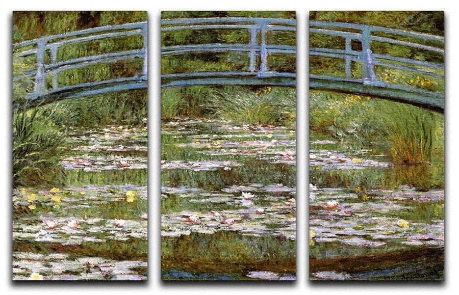 Le Pont Japonais by Monet Split Panel Canvas Print - Canvas Art Rocks - 4