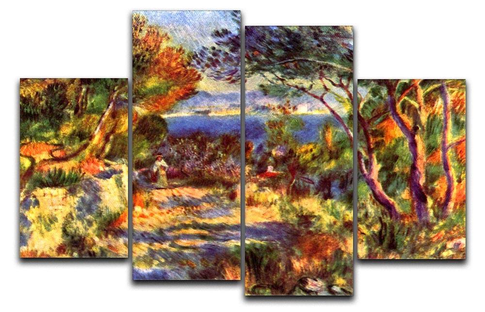 Le Staque by Renoir 4 Split Panel Canvas  - Canvas Art Rocks - 1