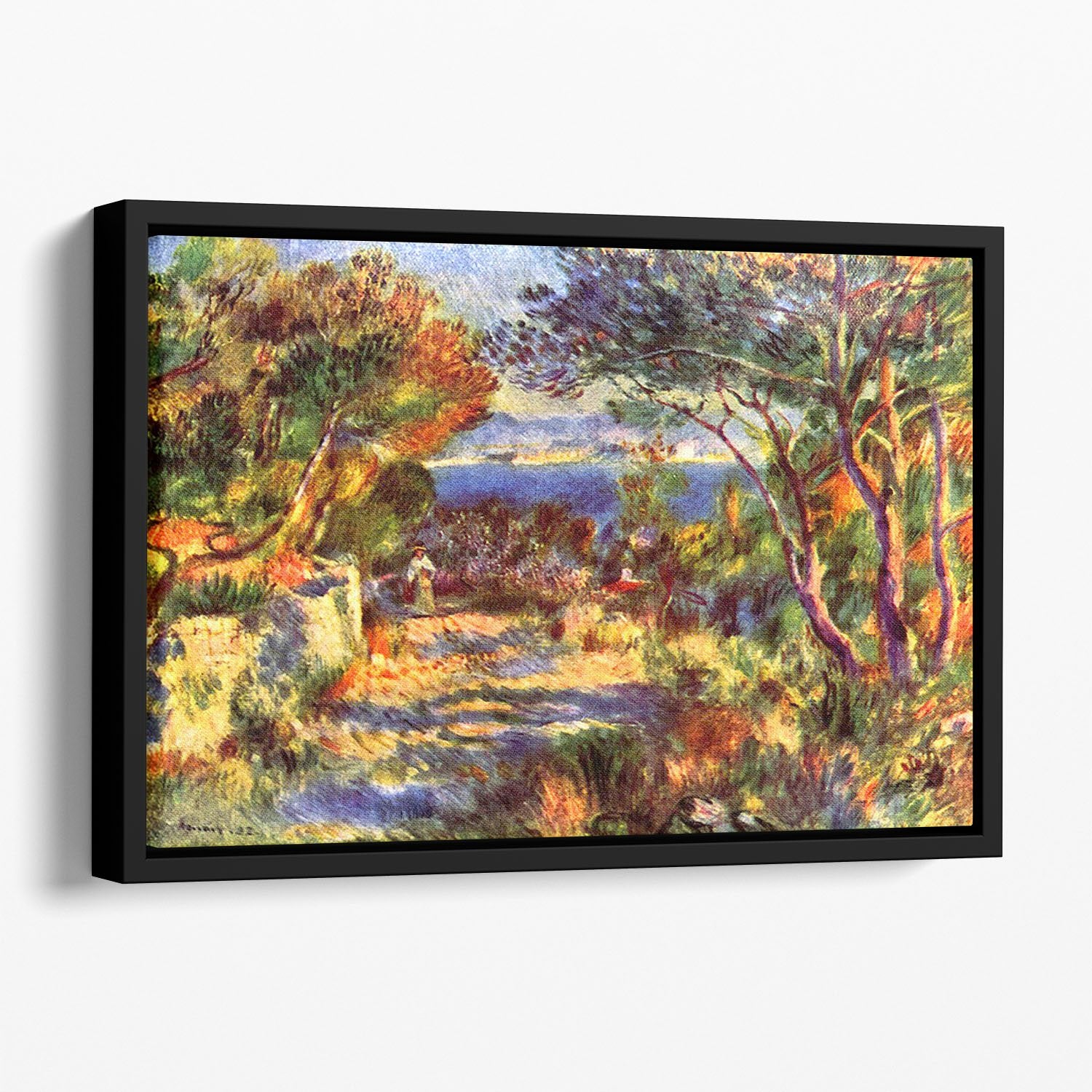 Le Staque by Renoir Floating Framed Canvas
