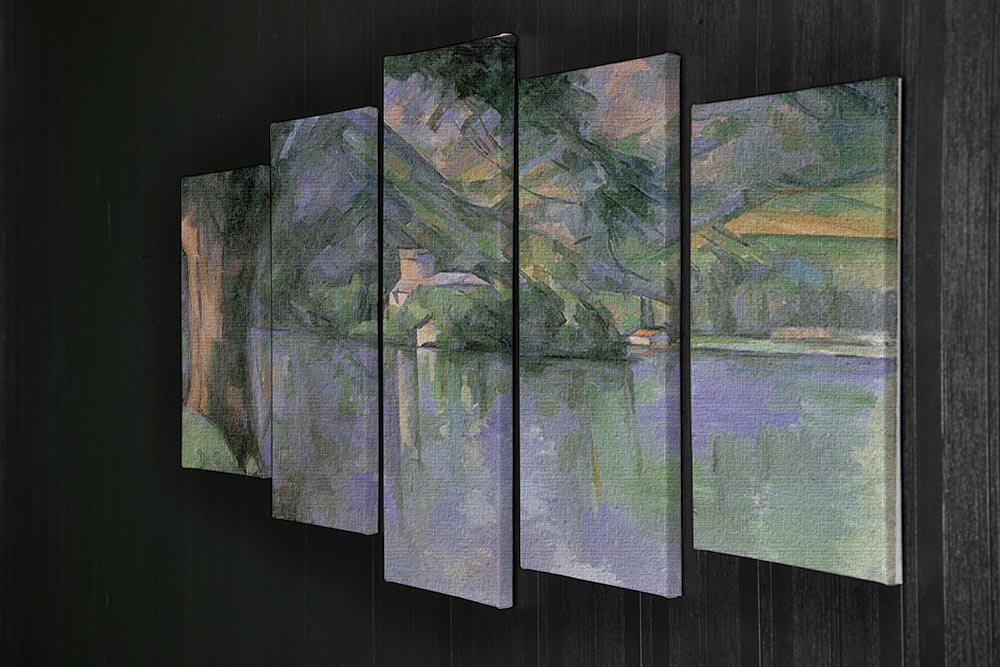 Le lac d Annecy 1896 by Cezanne 5 Split Panel Canvas - Canvas Art Rocks - 2