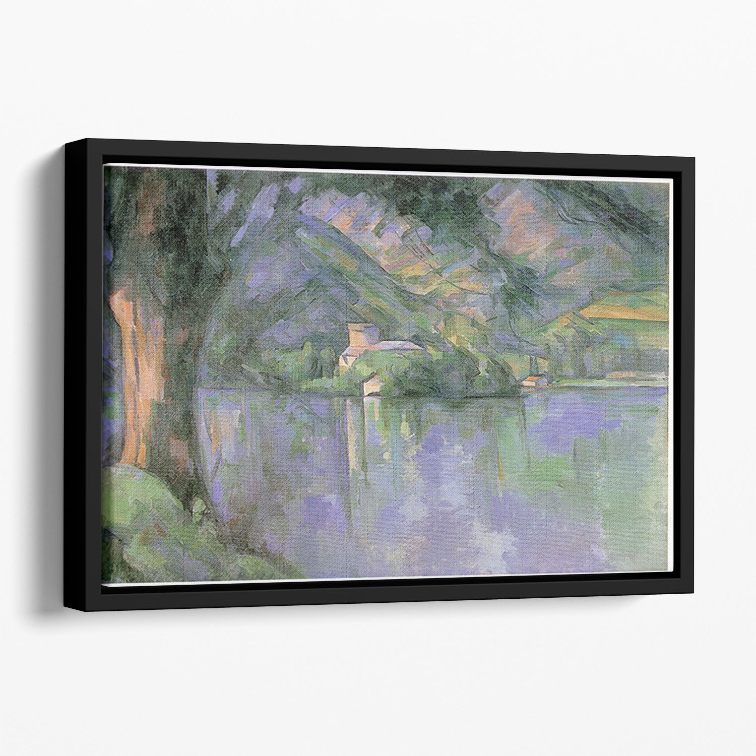 Le lac d Annecy 1896 by Cezanne Floating Framed Canvas - Canvas Art Rocks - 1
