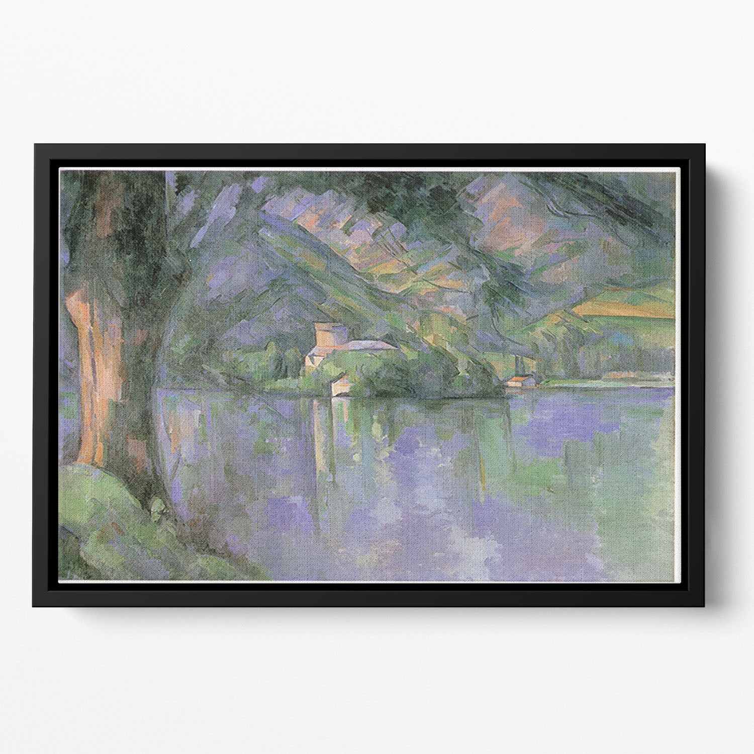 Le lac d Annecy 1896 by Cezanne Floating Framed Canvas - Canvas Art Rocks - 2