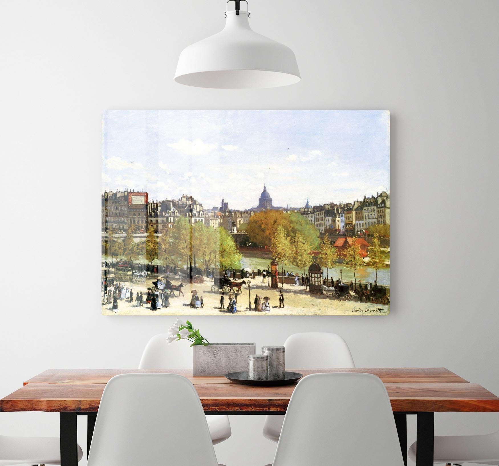 Le quai du Louvre by Monet HD Metal Print