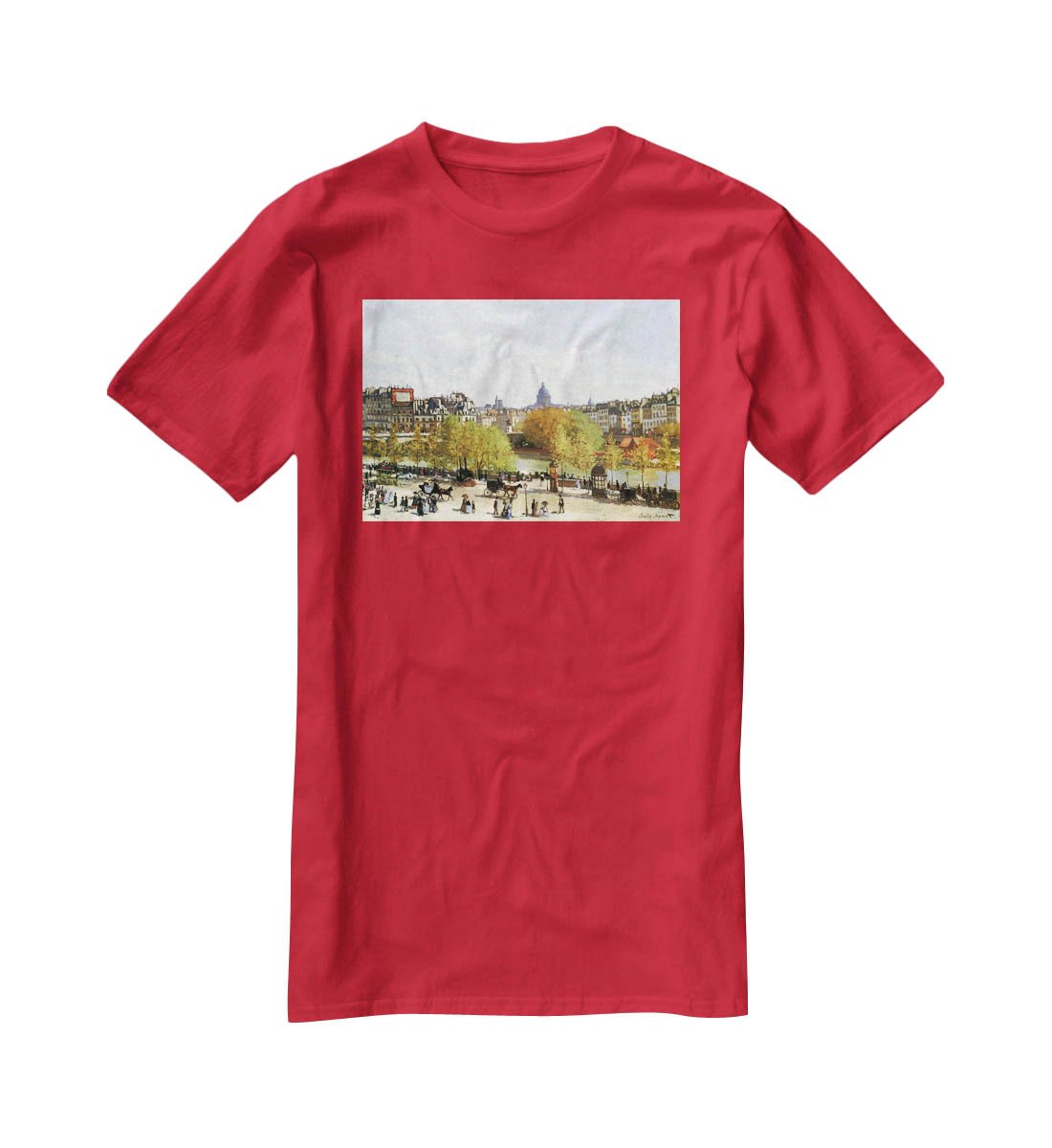 Le quai du Louvre by Monet T-Shirt - Canvas Art Rocks - 4