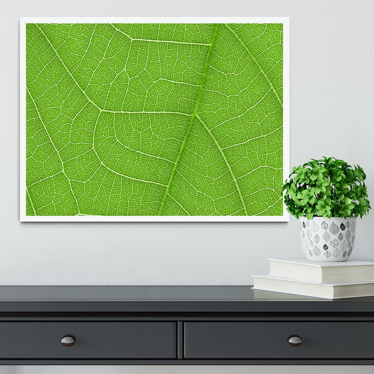 Leaf texture Framed Print - Canvas Art Rocks -6