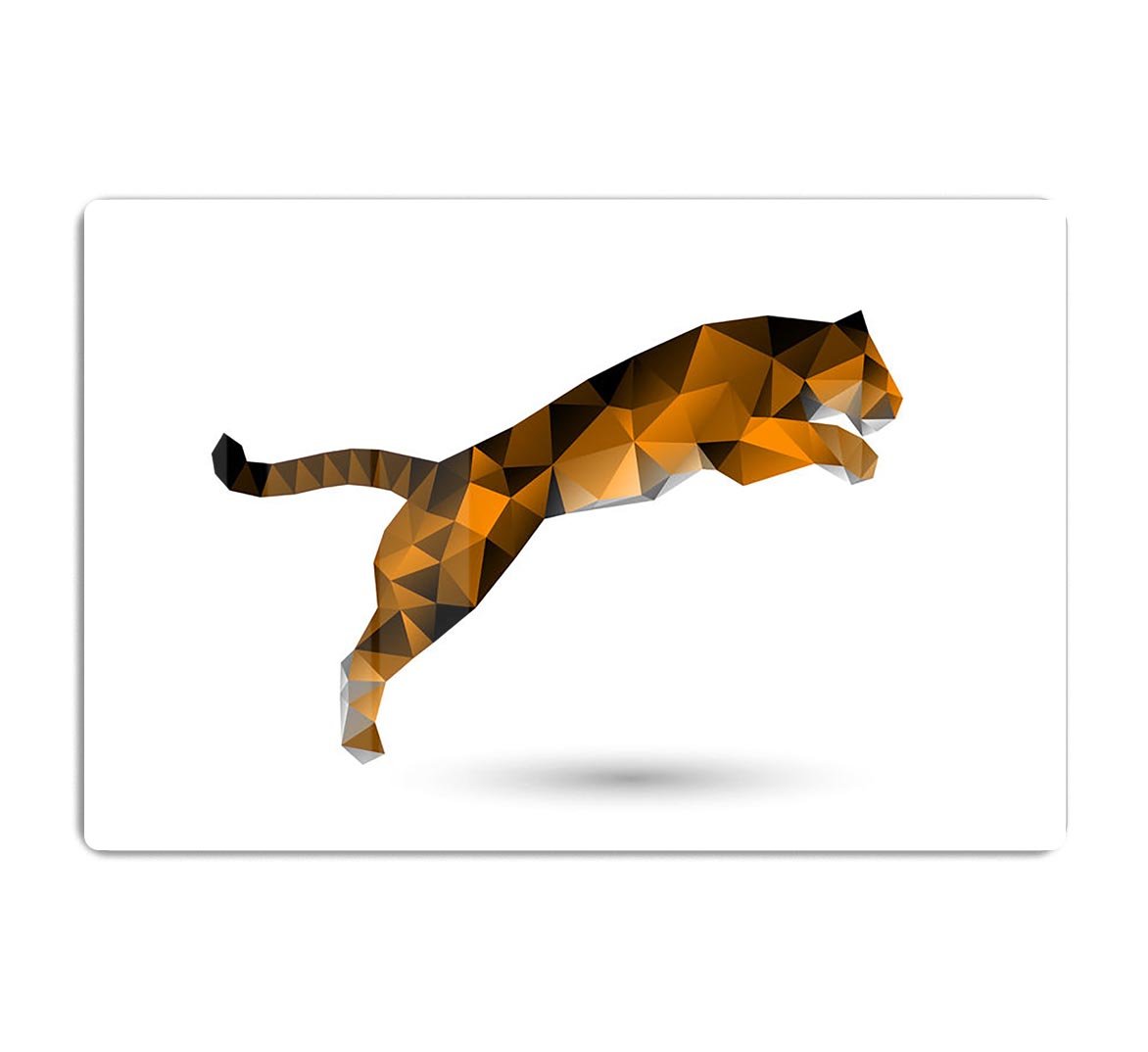 Leaping tiger from polygons HD Metal Print - Canvas Art Rocks - 1