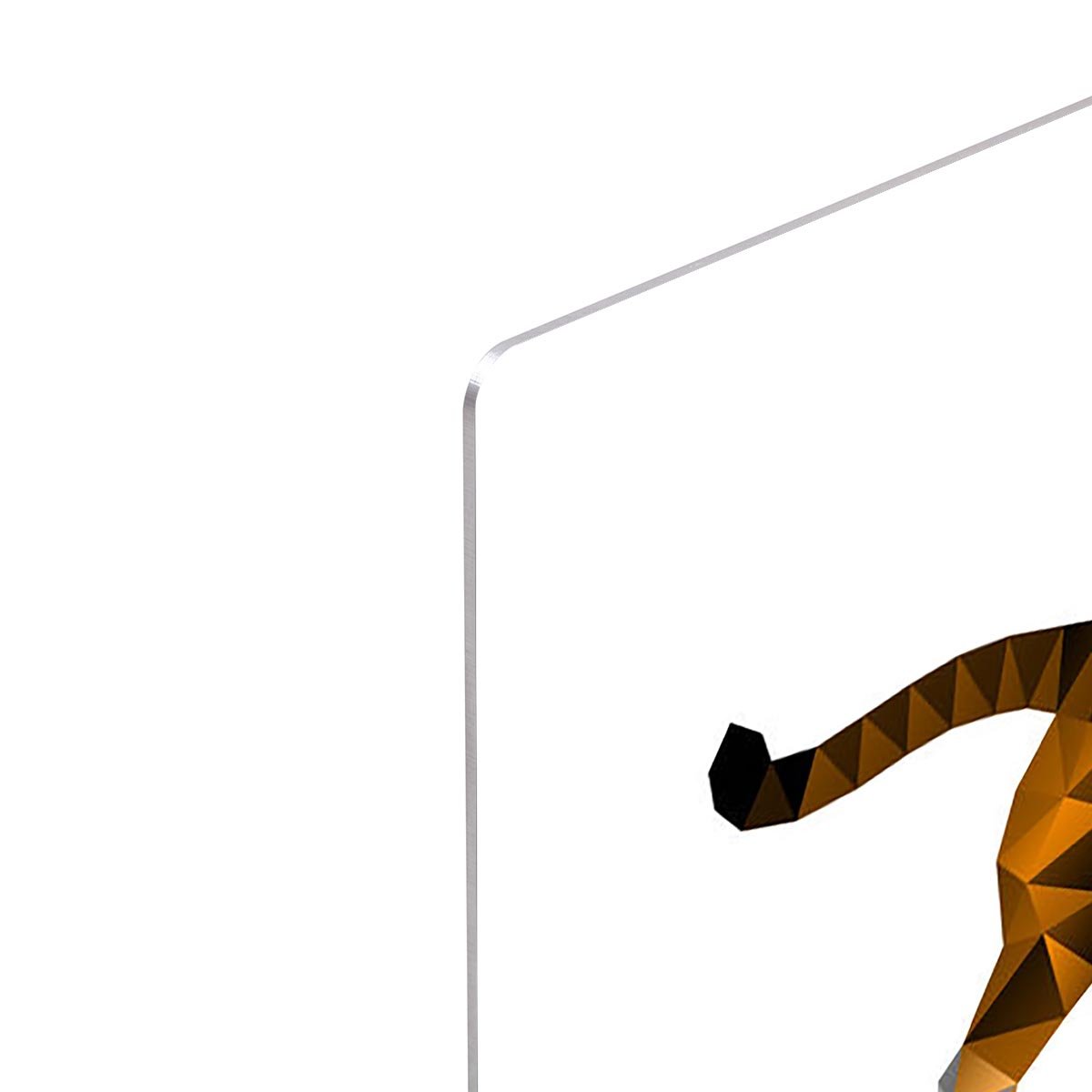 Leaping tiger from polygons HD Metal Print - Canvas Art Rocks - 4
