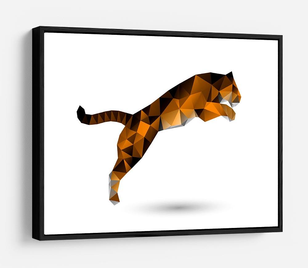 Leaping tiger from polygons HD Metal Print - Canvas Art Rocks - 6