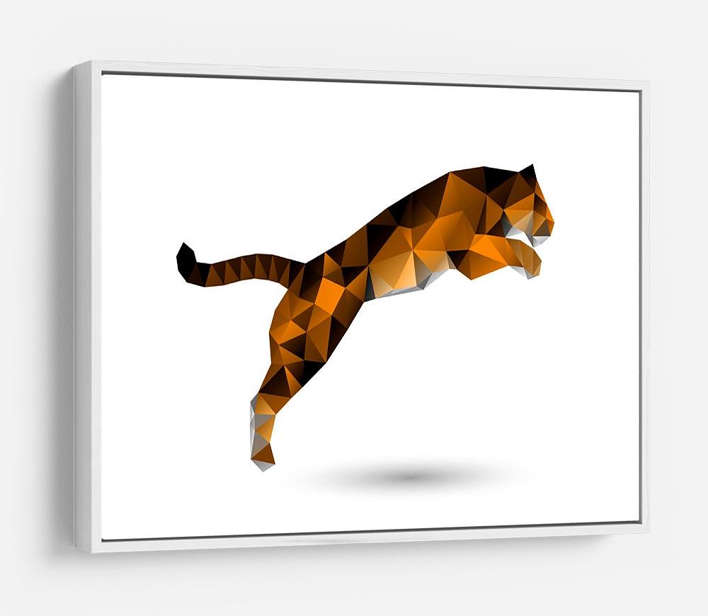 Leaping tiger from polygons HD Metal Print - Canvas Art Rocks - 7