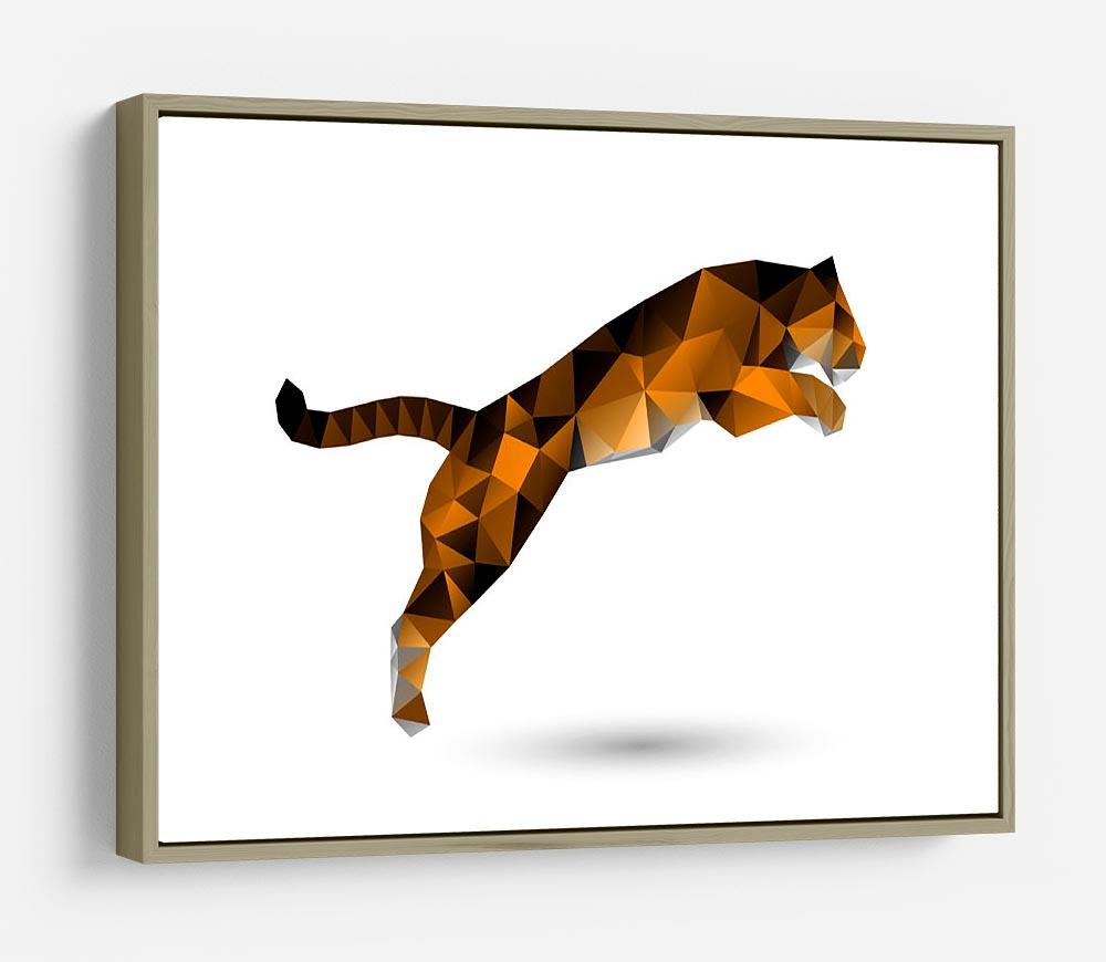 Leaping tiger from polygons HD Metal Print - Canvas Art Rocks - 8