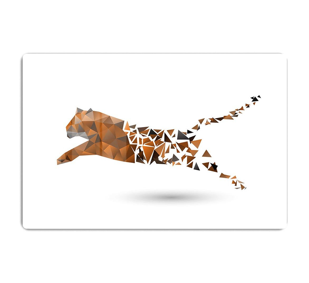Leaping tiger made from polygons HD Metal Print - Canvas Art Rocks - 1