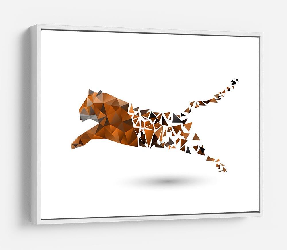 Leaping tiger made from polygons HD Metal Print - Canvas Art Rocks - 7