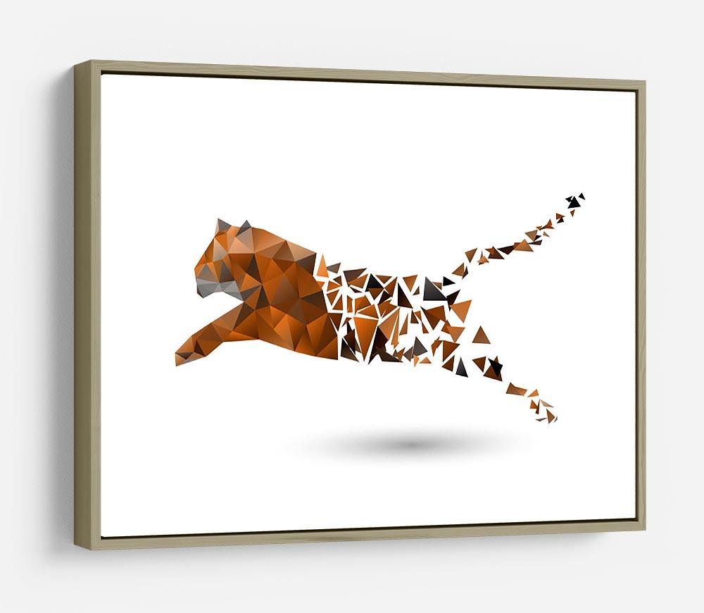 Leaping tiger made from polygons HD Metal Print - Canvas Art Rocks - 8