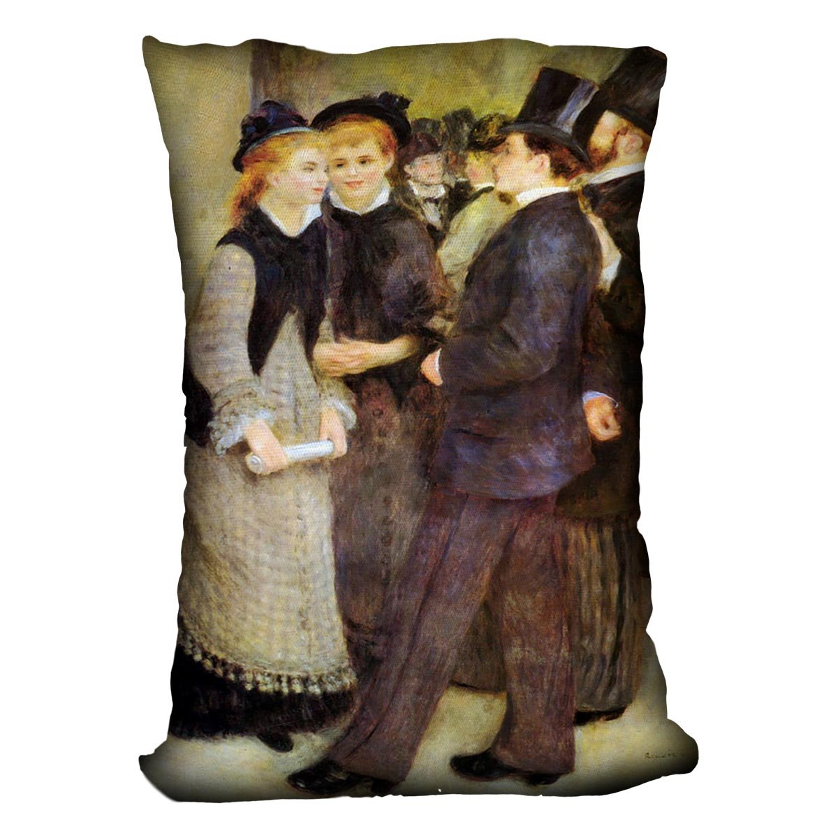 Leaving The Conservatoire by Renoir Throw Pillow