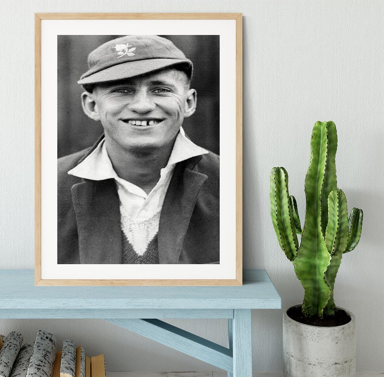 Len Hutton cricketer Framed Print - Canvas Art Rocks - 3