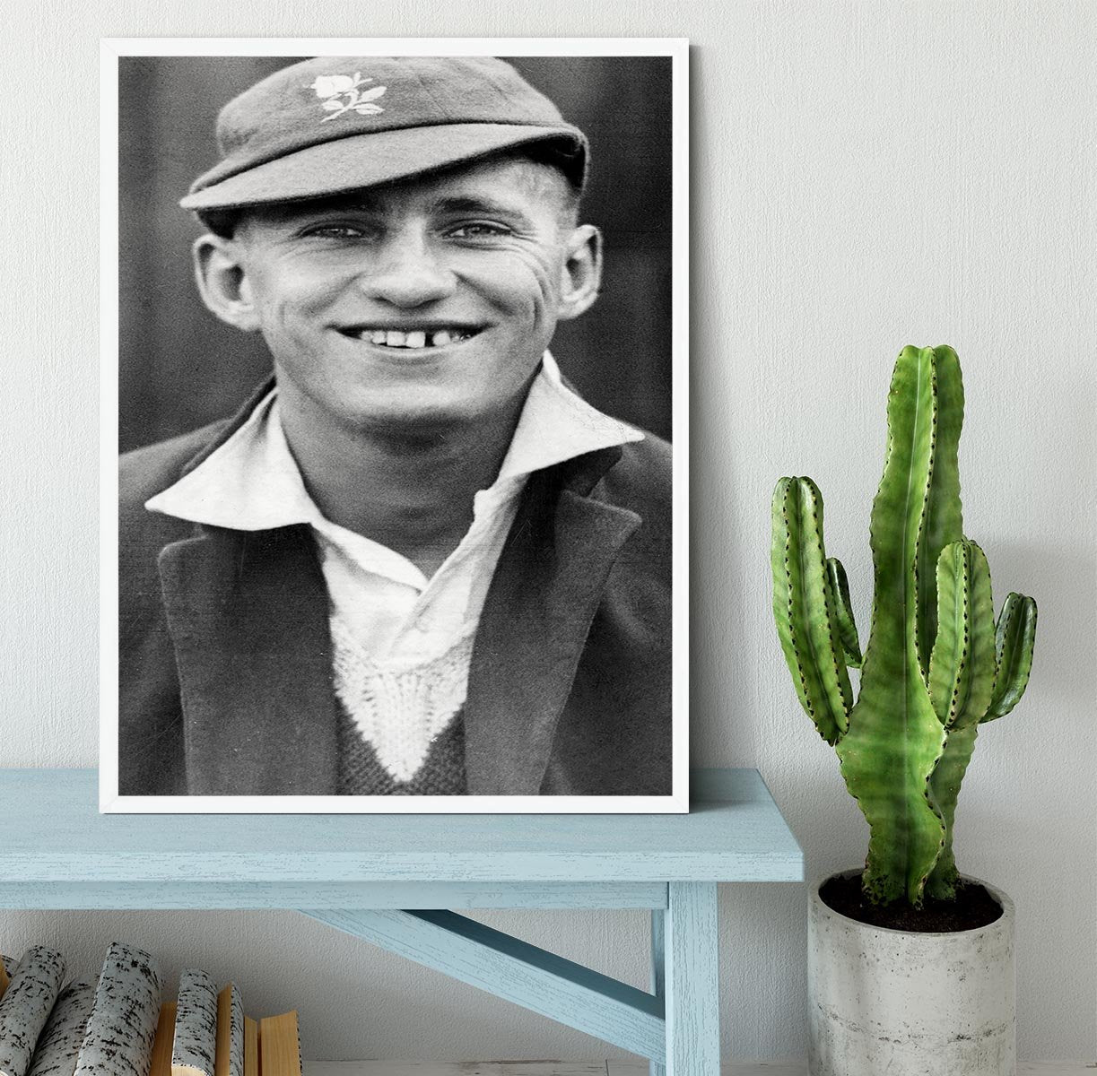 Len Hutton cricketer Framed Print - Canvas Art Rocks -6