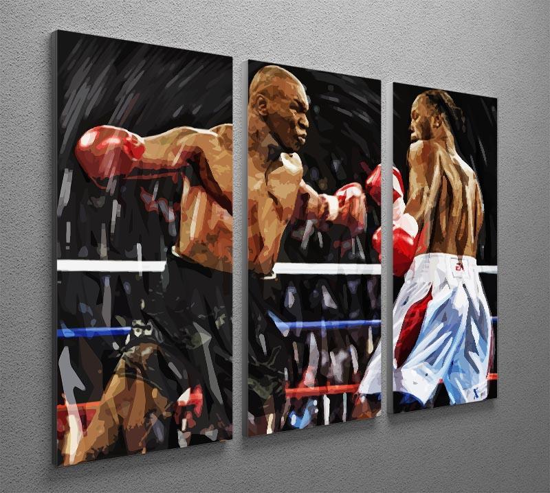 Lennox Lewis v Mike Tyson 3 Split Panel Canvas Print - Canvas Art Rocks - 2