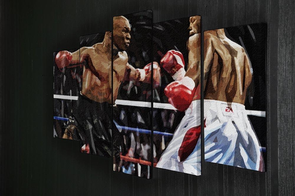 Lennox Lewis v Mike Tyson 5 Split Panel Canvas - Canvas Art Rocks - 2