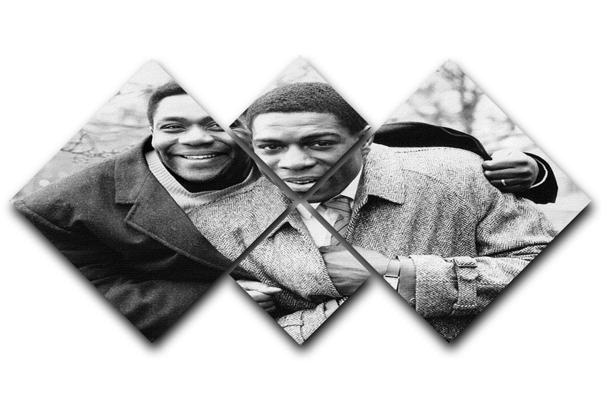 Lenny Henry and Frank Bruno 4 Square Multi Panel Canvas  - Canvas Art Rocks - 1