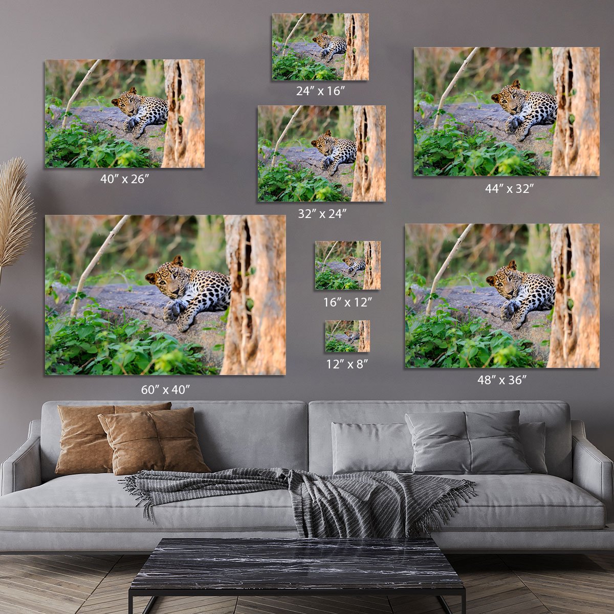 Leopard in the wild Canvas Print or Poster