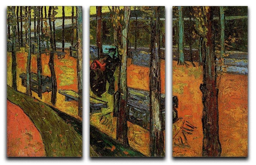 Les Alyscamps 2 by Van Gogh 3 Split Panel Canvas Print - Canvas Art Rocks - 4