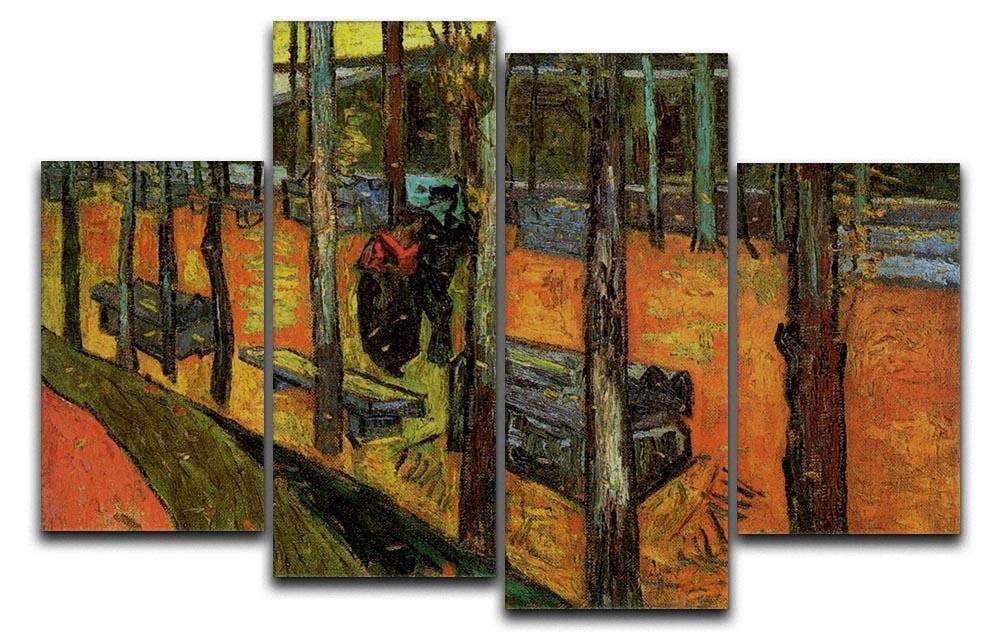 Les Alyscamps 2 by Van Gogh 4 Split Panel Canvas  - Canvas Art Rocks - 1