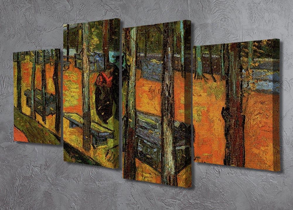 Les Alyscamps 2 by Van Gogh 4 Split Panel Canvas - Canvas Art Rocks - 2
