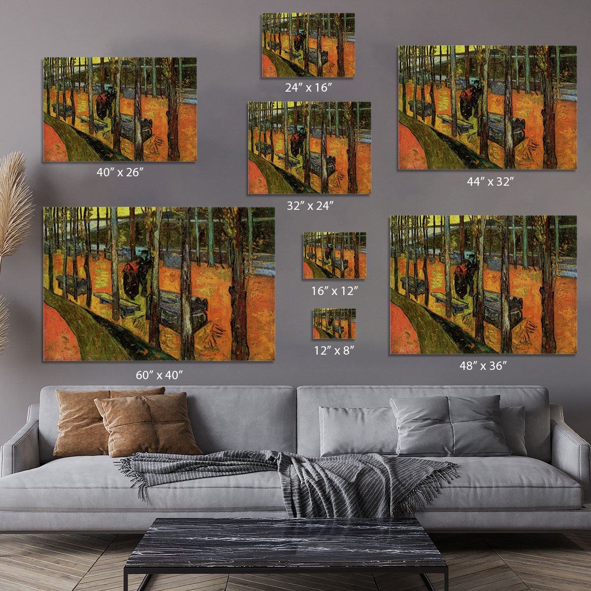 Les Alyscamps 2 by Van Gogh Canvas Print or Poster