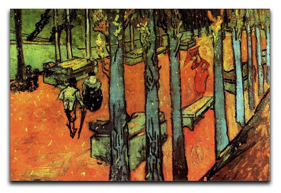 Les Alyscamps Falling Autumn Leaves by Van Gogh Canvas Print & Poster  - Canvas Art Rocks - 1
