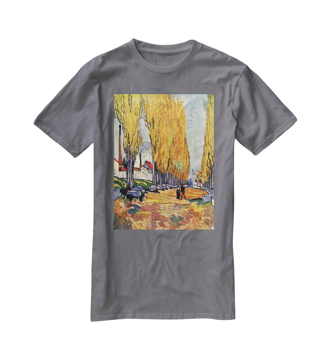 Les Alyscamps by Van Gogh T-Shirt - Canvas Art Rocks - 3