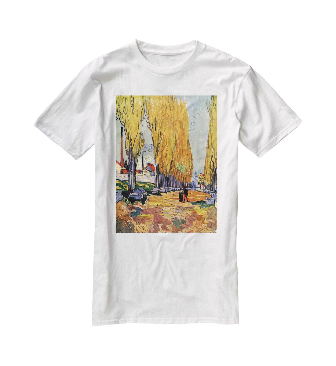 Les Alyscamps by Van Gogh T-Shirt - Canvas Art Rocks - 5