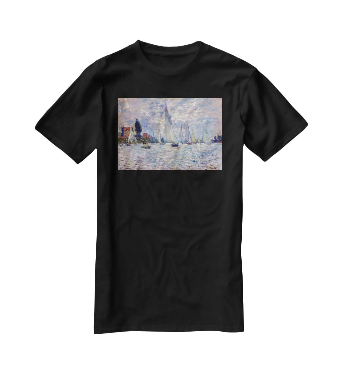 Les Barques by Monet T-Shirt - Canvas Art Rocks - 1