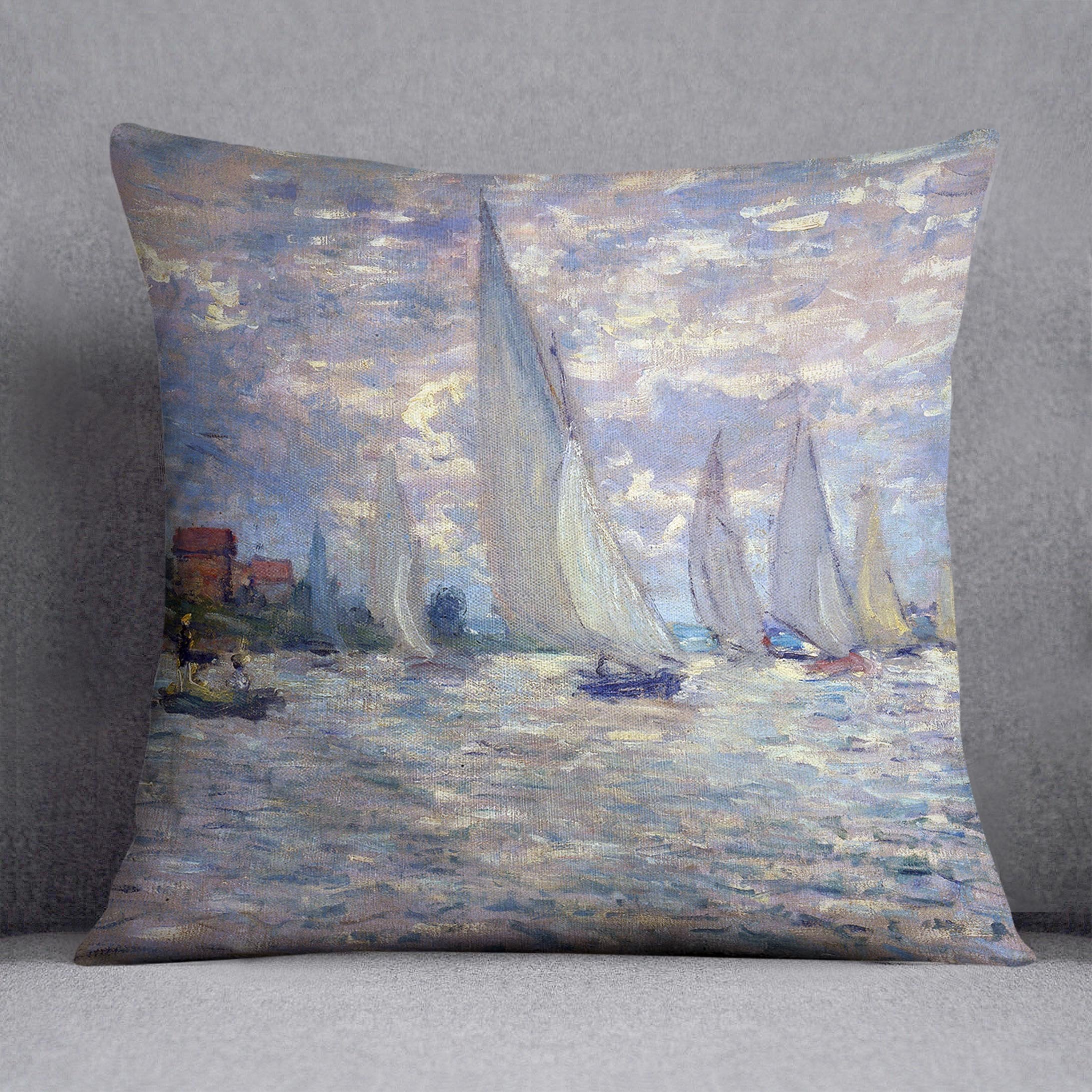 Les Barques by Monet Throw Pillow