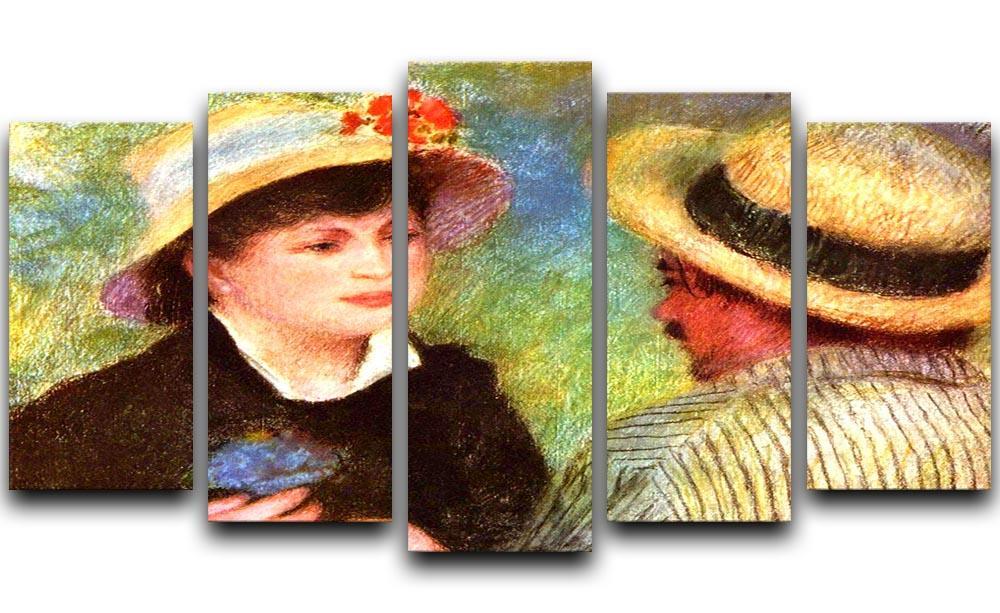 Les Canotiers by Renoir 5 Split Panel Canvas  - Canvas Art Rocks - 1