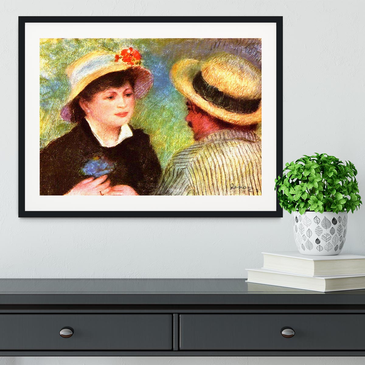 Les Canotiers by Renoir Framed Print - Canvas Art Rocks - 1