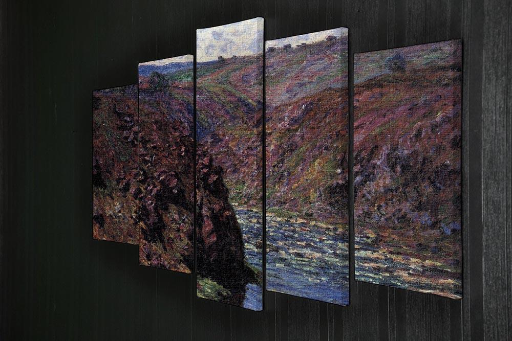 Les Eaux Semblantes in the sunlight by Monet 5 Split Panel Canvas - Canvas Art Rocks - 2