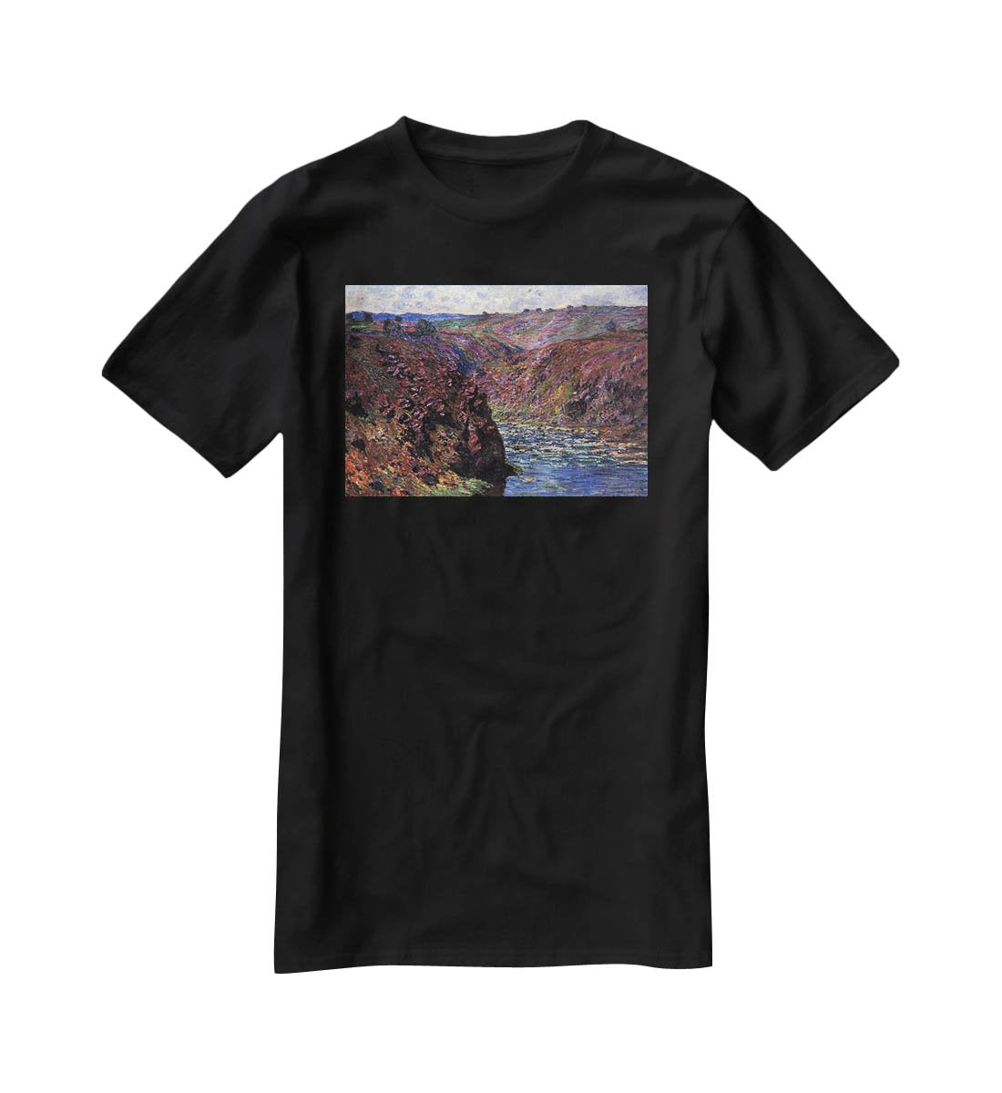 Les Eaux Semblantes in the sunlight by Monet T-Shirt - Canvas Art Rocks - 1