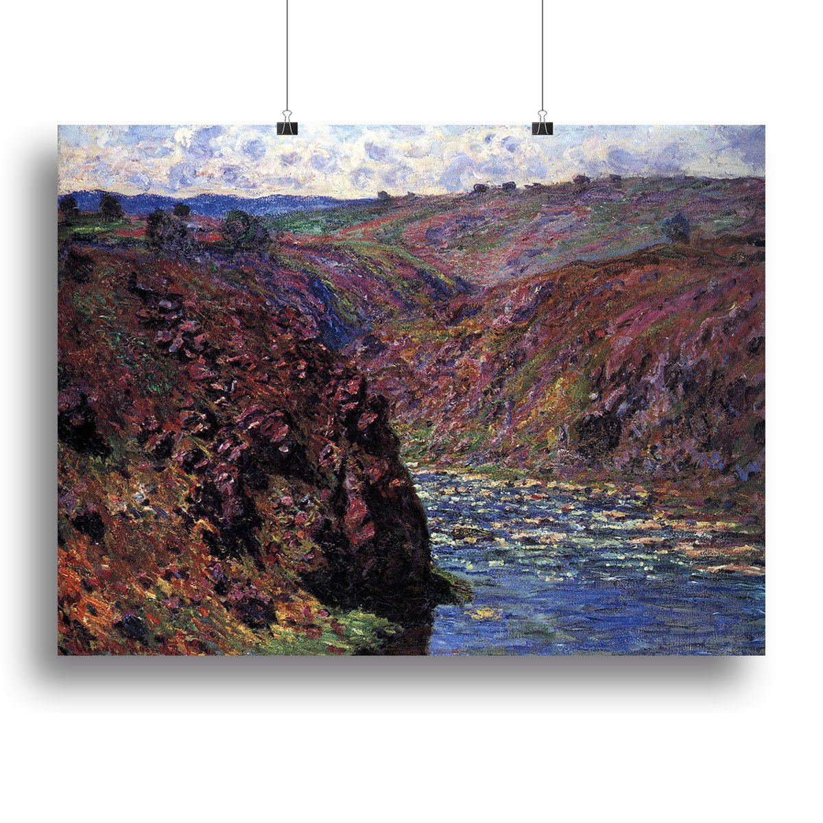 Les Eaux Semblantes in the sunlight by Monet Canvas Print or Poster
