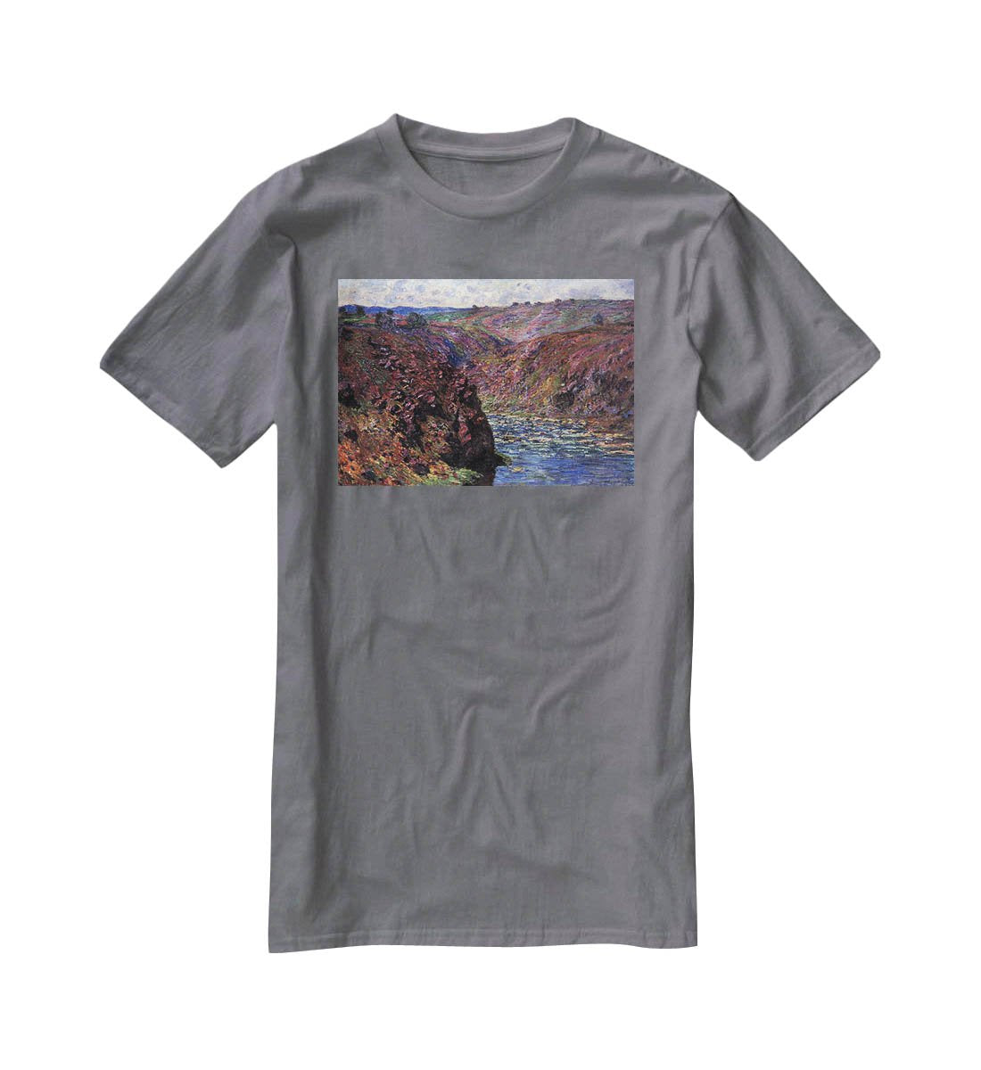 Les Eaux Semblantes in the sunlight by Monet T-Shirt - Canvas Art Rocks - 3