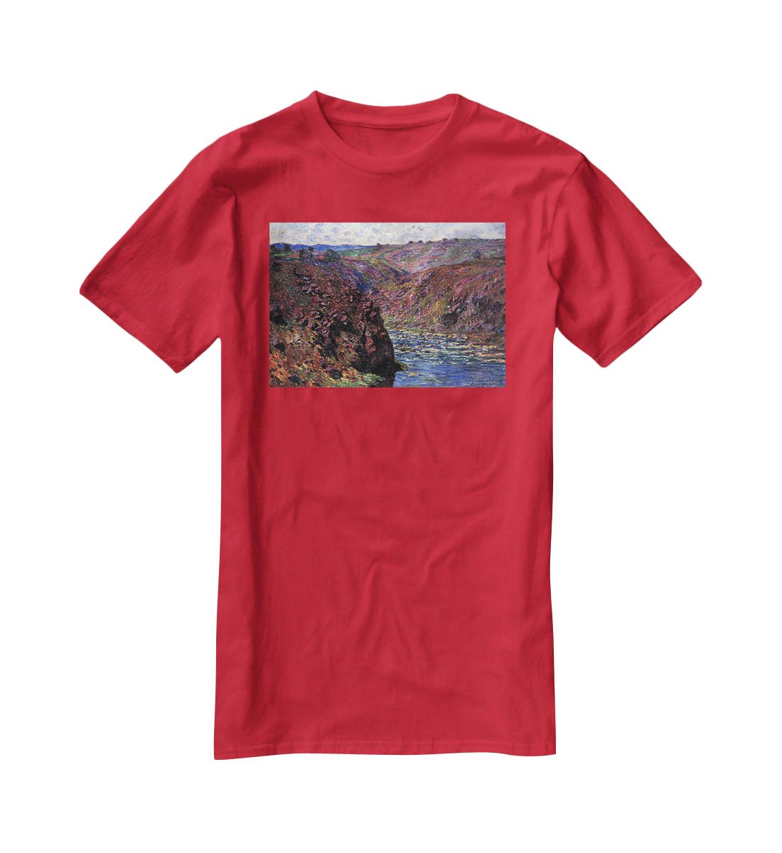Les Eaux Semblantes in the sunlight by Monet T-Shirt - Canvas Art Rocks - 4