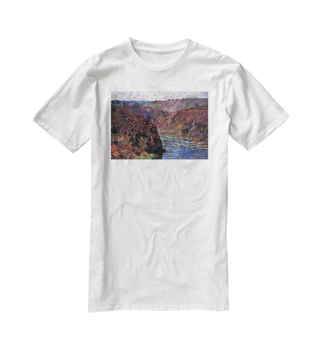 Les Eaux Semblantes in the sunlight by Monet T-Shirt - Canvas Art Rocks - 5