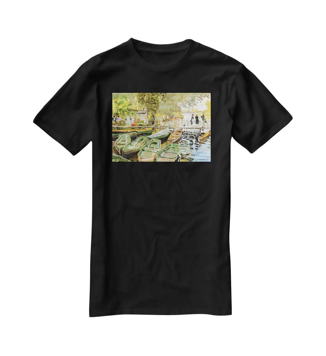 Les bain de la Grenouillere by Monet T-Shirt - Canvas Art Rocks - 1